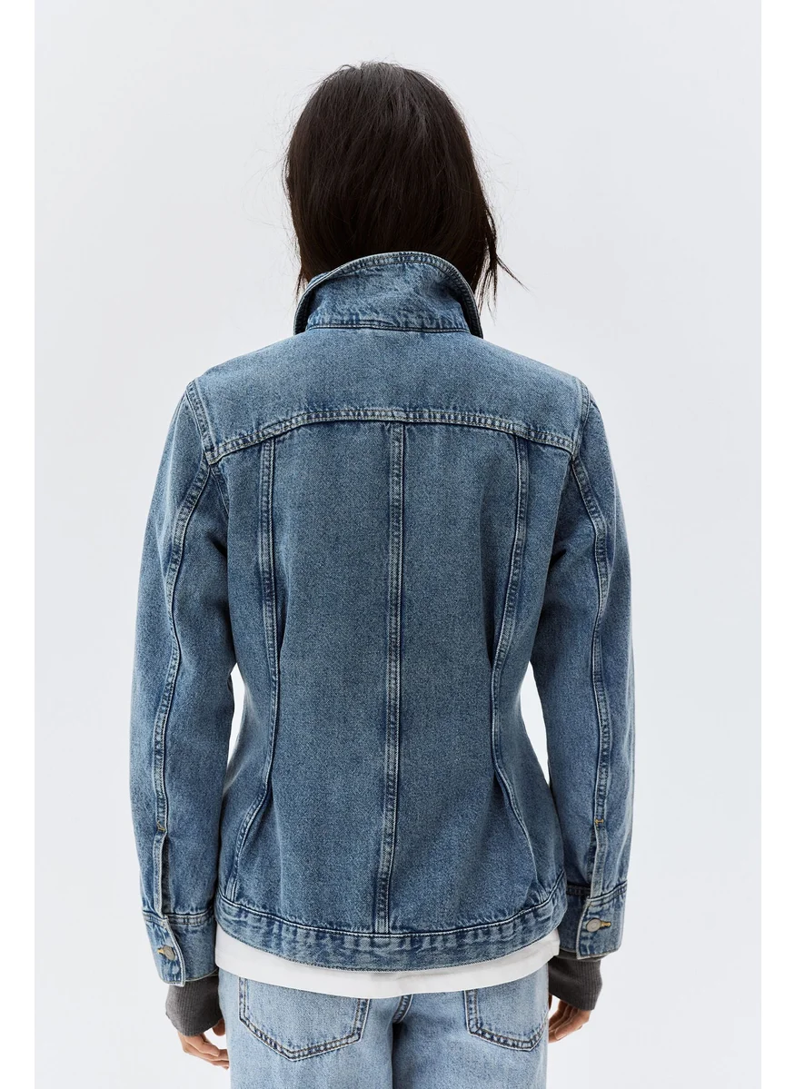 H&M Tapered-Waist Denim Jacket