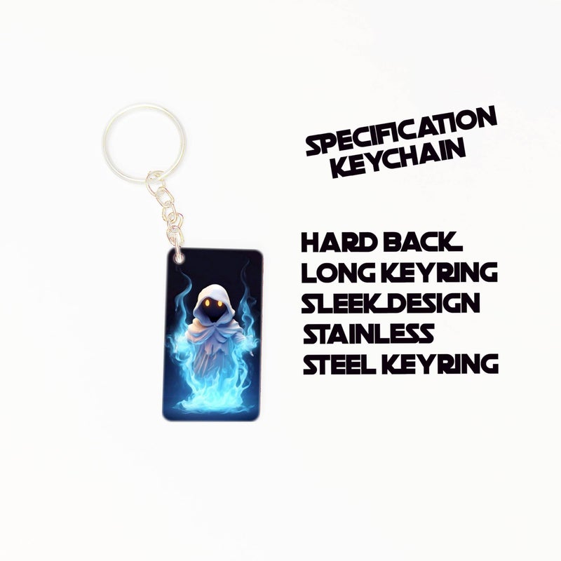 OUTFITQUE OUTFITQUE Premium (Pack of 2) Anime-327 Printed Long Keychain For Bike, Scooty, Car, MDF Keyholder - Image 2