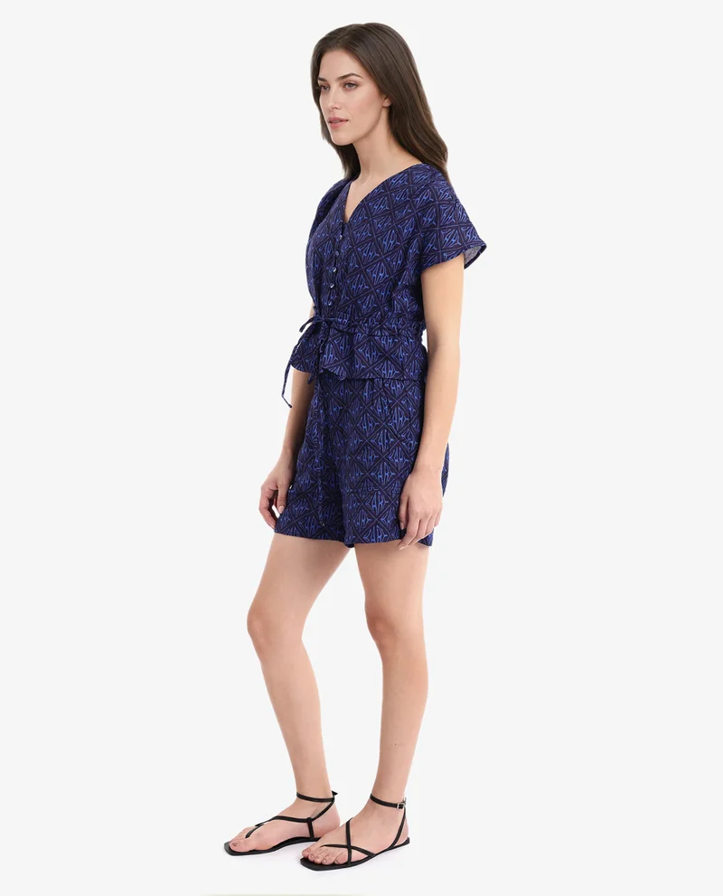 ريريزم Women's Monogram Rare Print Mini Shorts