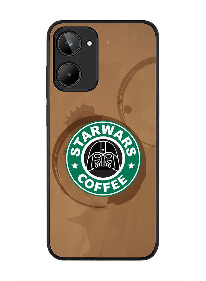 Rugged Black edge case for Realme 10 4G Slim fit Soft Case Flexible Rubber Edges Anti Drop TPU Gel Thin Cover -  Starwars Coffee