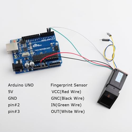 DIYmall Optical Fingerprint Reader Sensor AS608 Green Light Fingerprint Recognition Module for Arduino 51 AVR STM32 ESP8266 - Image 4