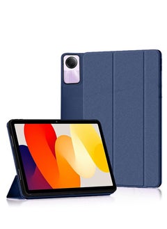 Techie Smart Folio Flip Trifold Back Case with Auto Wake/Sleep Function Cover for Xiaomi Redmi Pad SE 11 Inch 2023 - Navy Blue  - Image 1