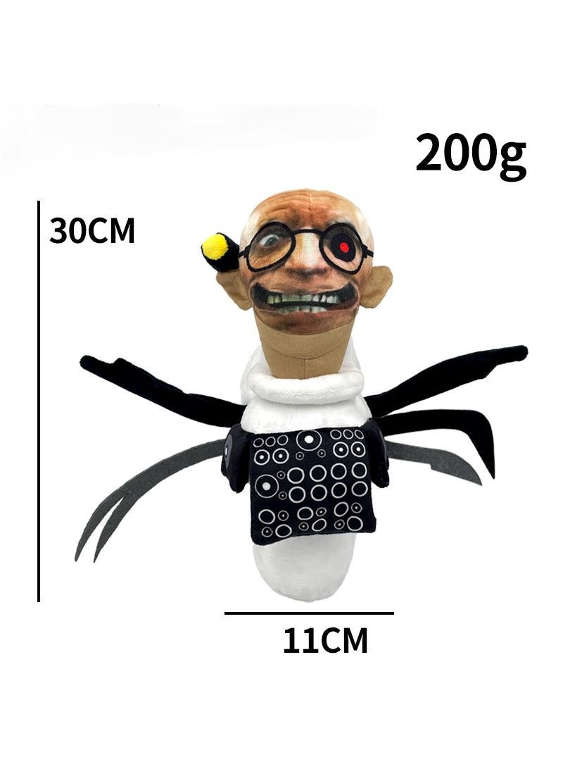 1 PCS 30cm Dr. Toilet Plush Toys Skibidi Toilet Man Plush Skibidi Toilet Plush Toys Titan TV Man Skibidi Toilet Plush Skidibi Toilet Stuffed Animal Toy for Game Fans