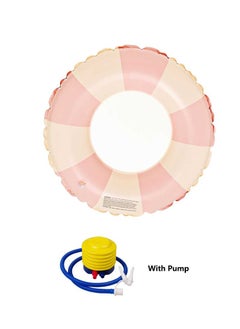 Pink/beige striped swimming