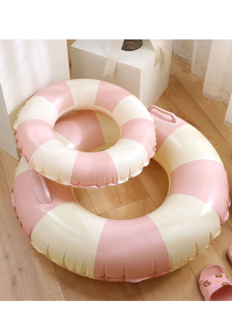 90Cm Stripe Printed Swimming Ring Inflatable Pool Float Floaties Air Sofa Floating Large Backrest Mesh Bottom Water Party Summer Beach  - Image 5