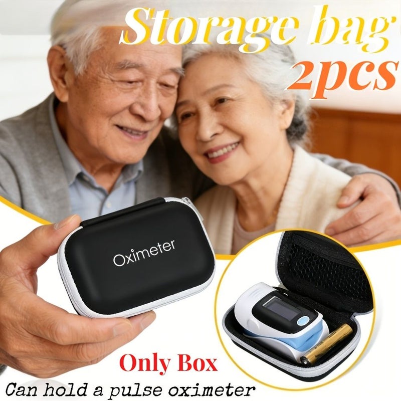 2Pcs Black Cable Organizer Set With Storage Box Multifunctional Dustproof Travel Carrying Case For Pulse Oximeter - Image 1