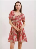 بيغ دارت beige and red floral