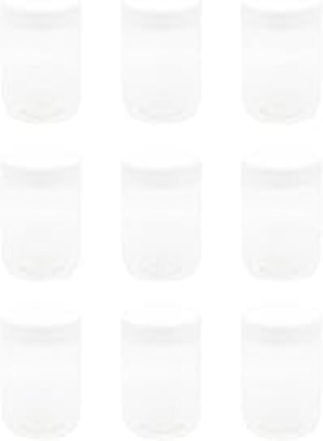 8 Pieces 300ml Clear White Plastic Jars - 7 Cents Diameter - Clear White Color Lid and Plastic Medicine - High Quality Healthy Plastic Empty Refill Round Storage Jar - Artistic (White Pop Up Cover)