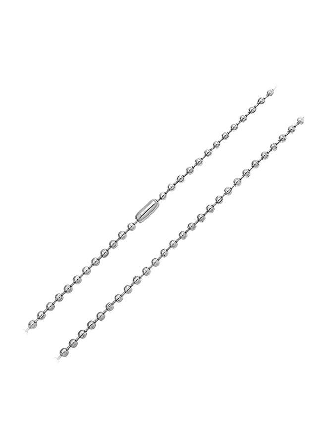 NIBEMINENT Stainless Steel Shot Bead Ball Chain Necklace - Image 1