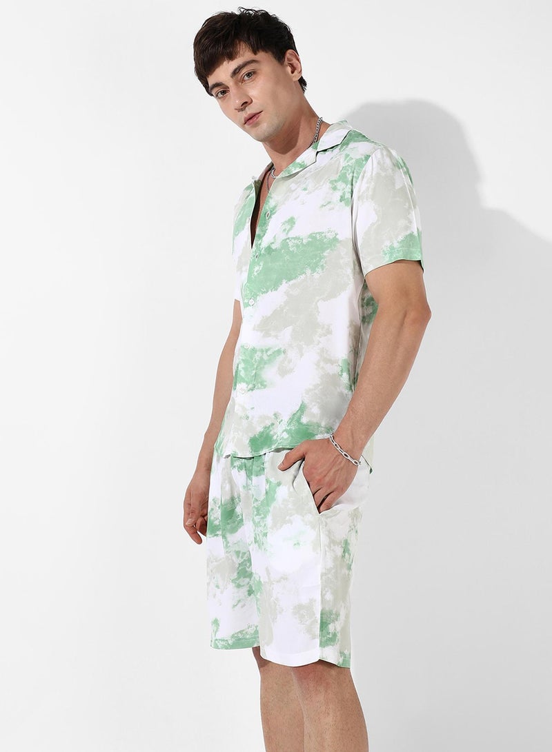 Campus Sutra Men's Tie-Dye Print Casual Co-Ord Set - Image 3