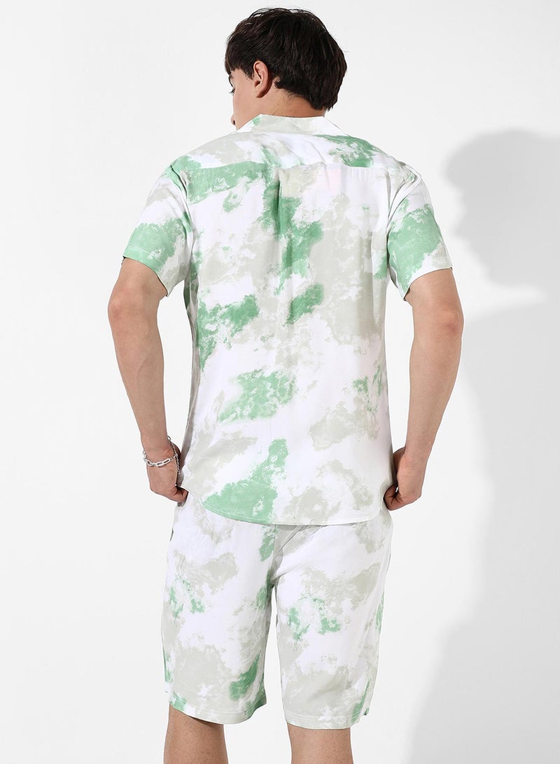 Campus Sutra Men's Tie-Dye Print Casual Co-Ord Set - Image 5