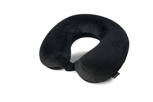 Brookstone Travel Neck Pillow - Lightweight Fleece Casing U-Shaped Stuffable Memory Foam Travel Pillow for Sleeping and Neck Support, Black - Image 5