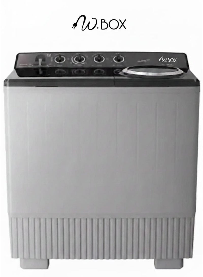 W.BOX 14Kg Twin Tub Top Loading Semi Automatic Washing Machine - Grey & Black - 2 Years Warranty | WBTT17BLACK - Image 5