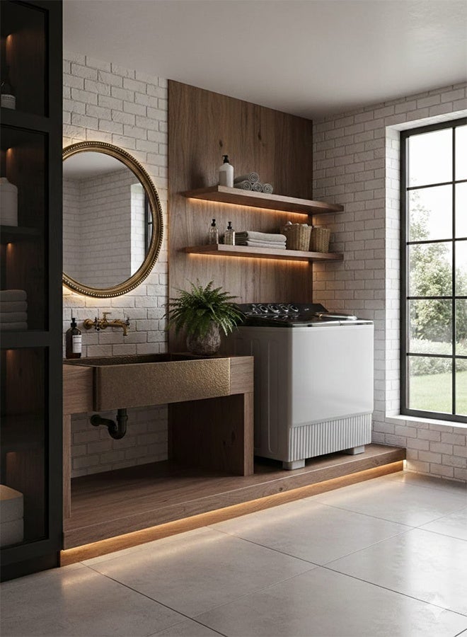 W.BOX 14Kg Twin Tub Top Loading Semi Automatic Washing Machine - Grey & Black - 2 Years Warranty | WBTT17BLACK - Image 3