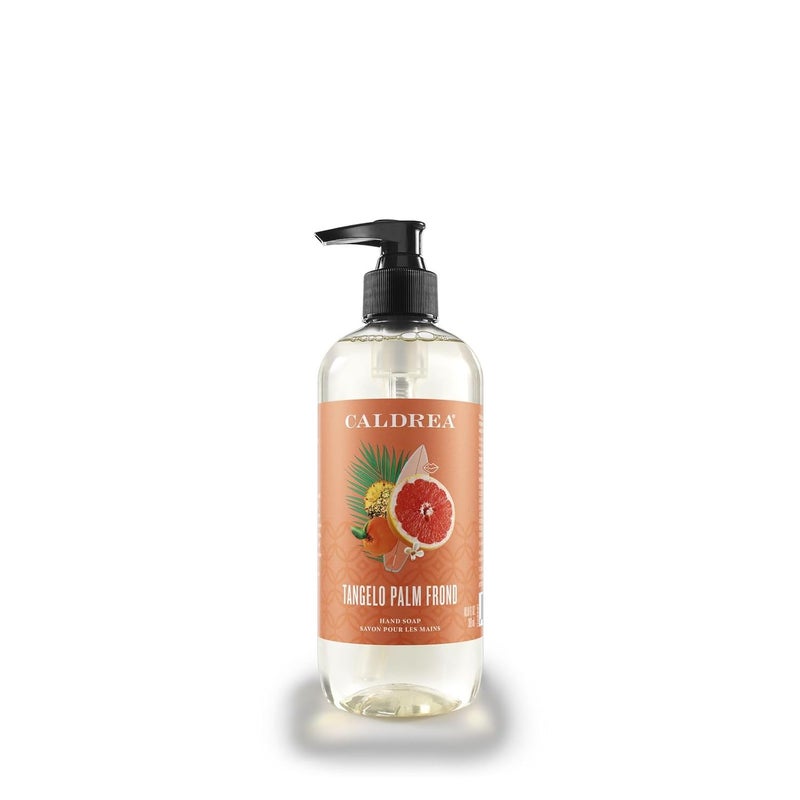 Caldrea Hand Wash Soap, Aloe Vera Gel, Olive Oil and Essential Oils to Cleanse and Condition, Scent, Tangelo Palm Frond 10.8 Fl Oz
