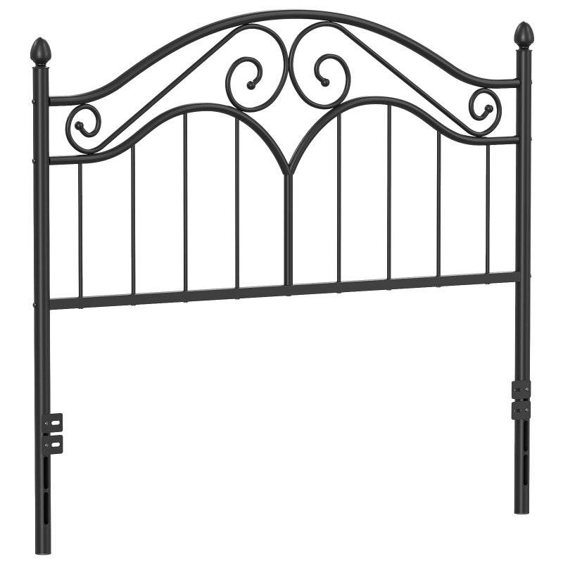 Elephance Headboard for Full Size Bed Frame, Vintage Platform Bed Metal Headboard Only, Height Adjustable, Sturdy and Stable, Full Size, Easy Assembly, Black - Image 1