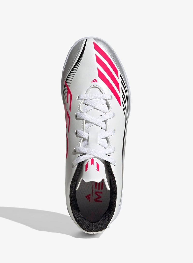 Adidas F50 Messi Club In J Ftwwht/lucred/silvmt Kids' Grey Training Shoes - Image 3
