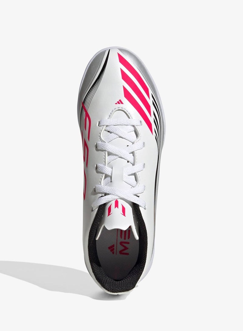 Adidas F50 Messi Club In J Ftwwht/lucred/silvmt Kids' Grey Training Shoes - Image 4