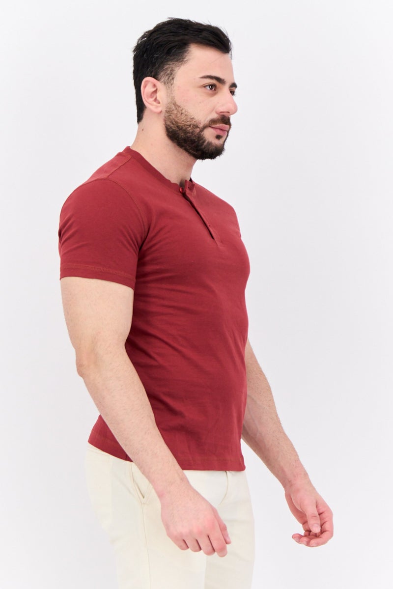 Levi's Men Crew Neck Short Sleeve Plain T-Shirt, Maroon - Image 2