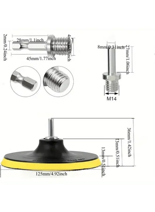 4pcs 5 Inch 125mm Hook Loop Sanding Discs For Grinder Metal Polishing Tool - Image 3