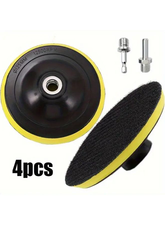 4pcs 5 Inch 125mm Hook Loop Sanding Discs For Grinder Metal Polishing Tool - Image 2