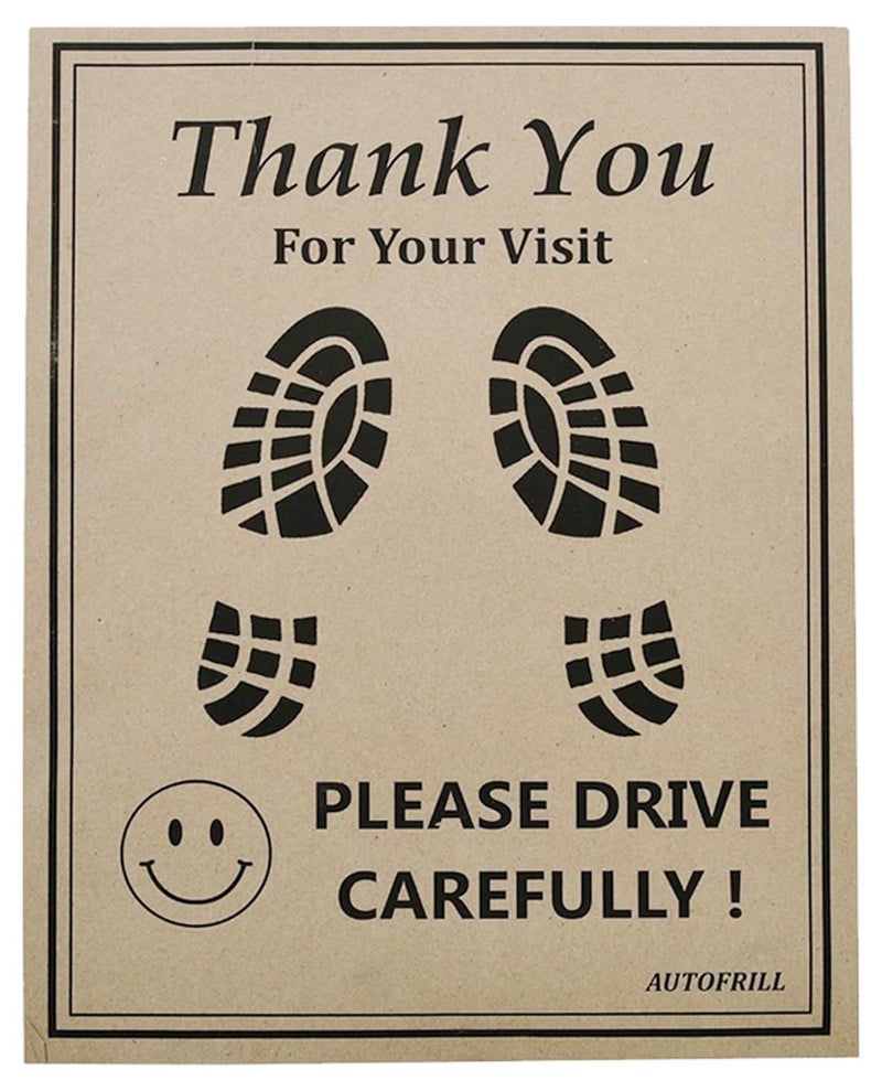 AUTOFRILL أوتوفرل 100 قطعة حصائر ورقية قابلة للتصرف للسيارات - حصائر أقدام قابلة للتحلل للداخلية - تناسب جميع السيارات، SUVs والشاحنات (الحجم 49 * 38 سم) - Image 1