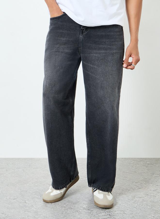 Styli Men Faded Baggy Jeans - Image 1