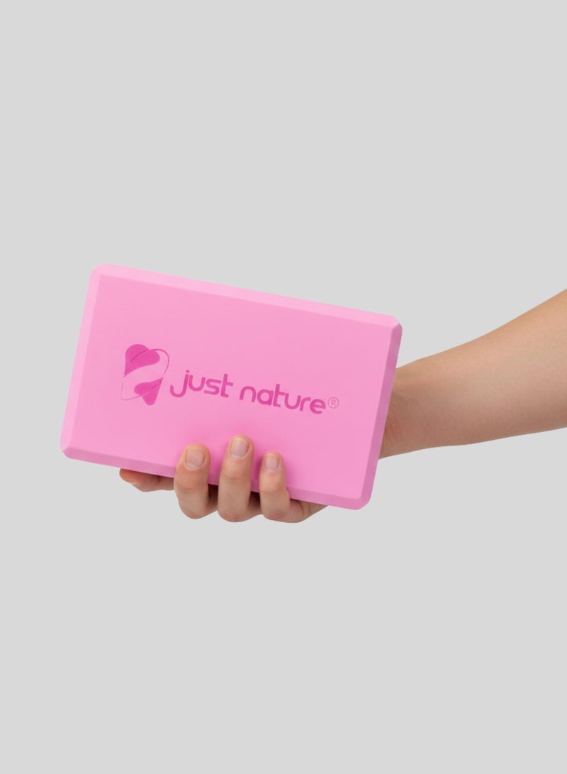 Just Nature Pink Yoga Block - Image 3