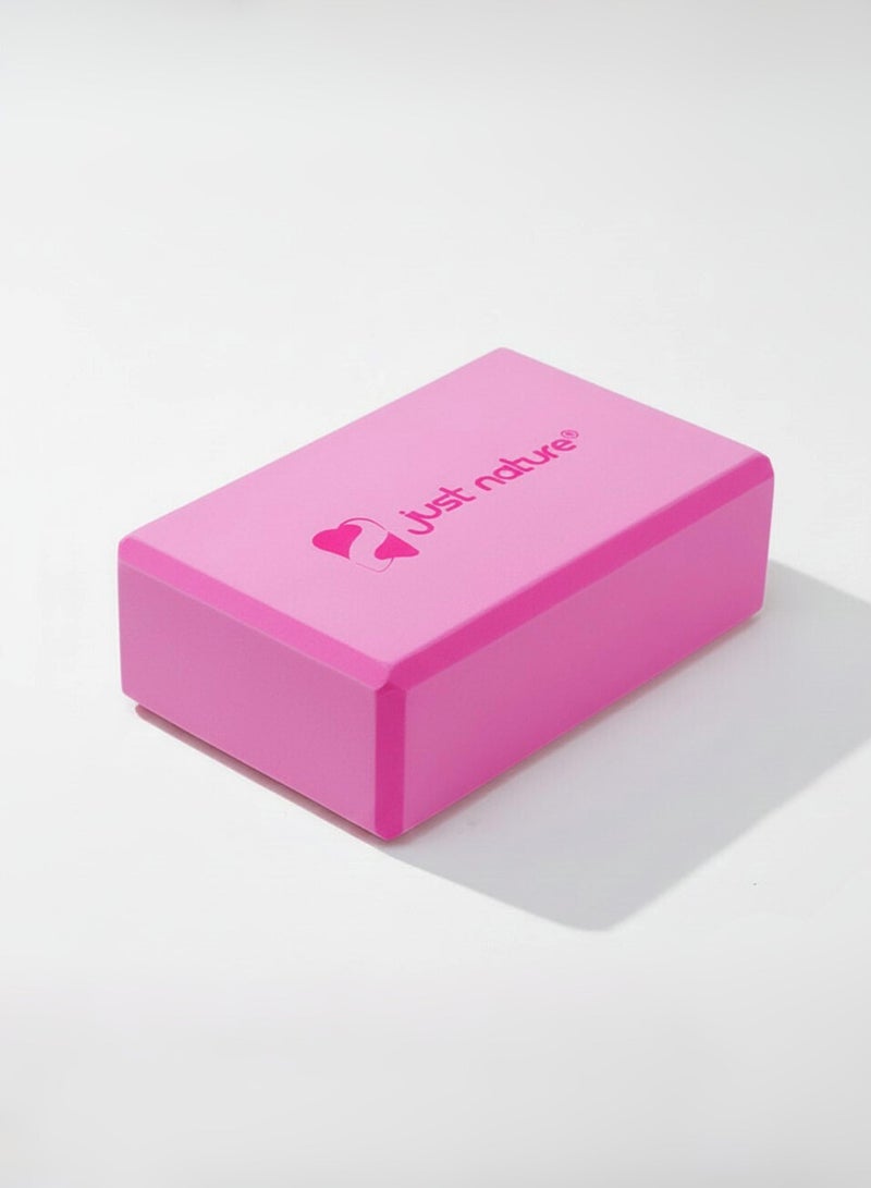 Just Nature Pink Yoga Block - Image 1