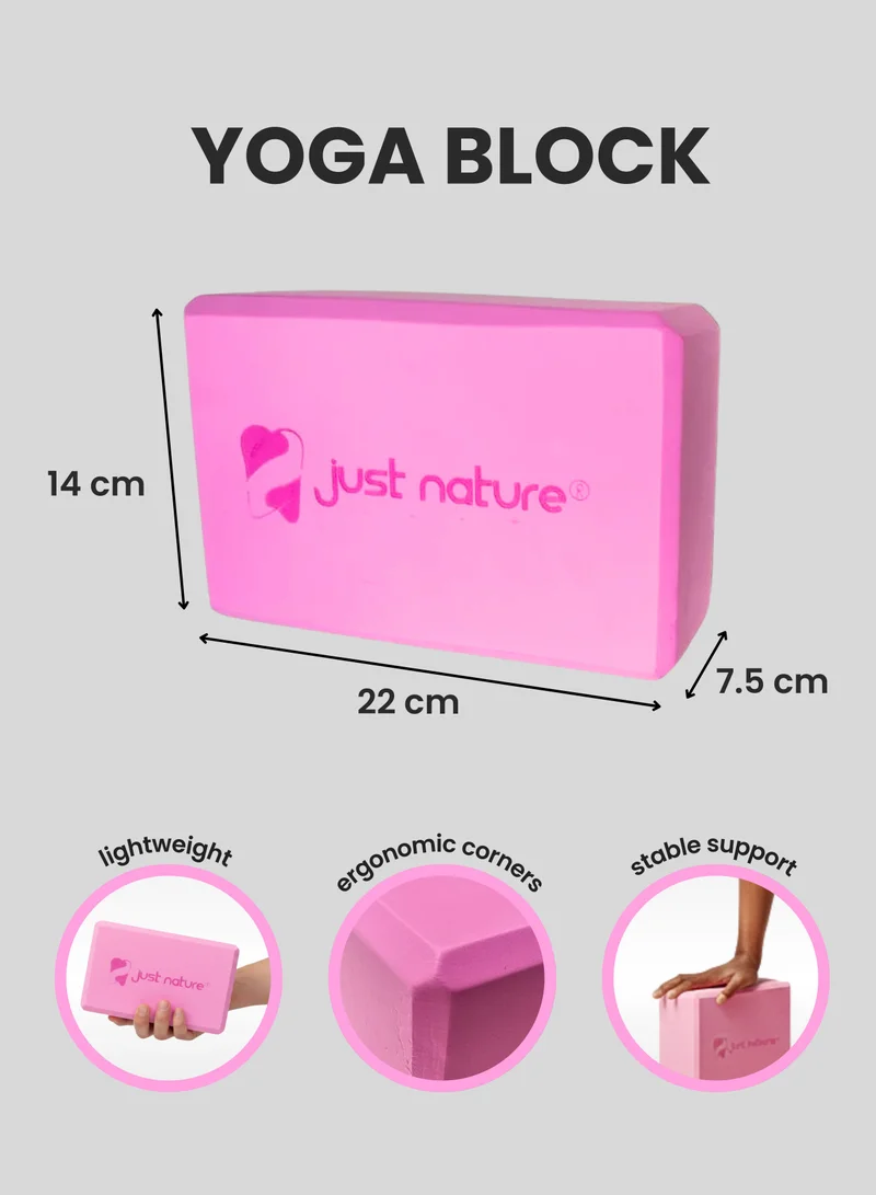 Just Nature Pink Pink Yoga Block  | Best Price UAE