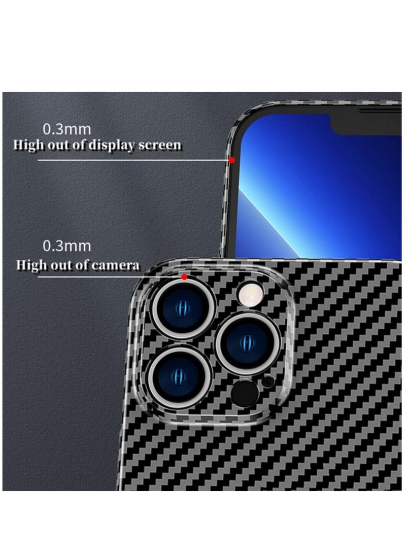 Raxoom Personality Handsome Light Thin Carbon Fiber Pattern PC Phone case Compatible with iPhone 15 Unique Comfortable Cool Shockproof Back Cover - Image 3