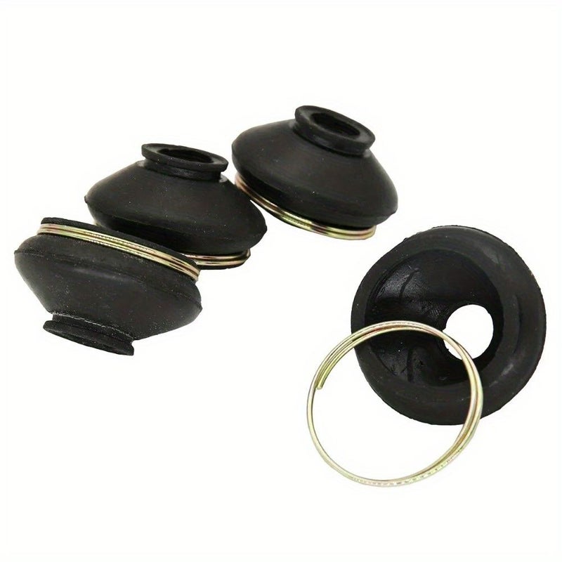 4pcs Black Rubber Steering Tie Rod End Boot Dust Cover For ATV Go Kart - Image 3