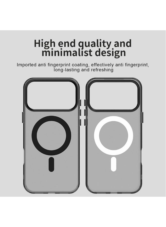 أكاليكس جراب ماجسيف فاخر غير لامع لهاتف آيفون 17 برو، غطاء مغناطيسي نحيف مقاوم للصدمات، (أسود) - Image 4