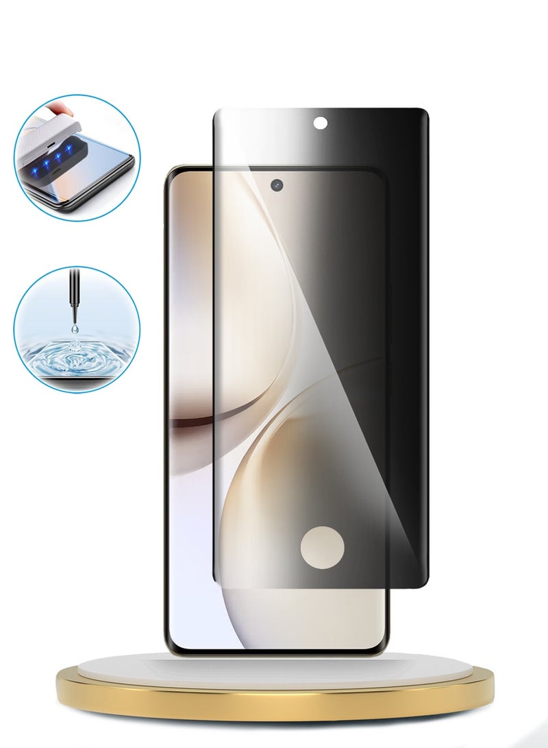 Wtech Realme 14 Pro+ / Realme 14 Pro Plus 5G 2025 Premium Curved Edges UV Full Glue Full Cover Privacy Tempered Glass Screen Protector (MSGUCP) - Clear - Image 4
