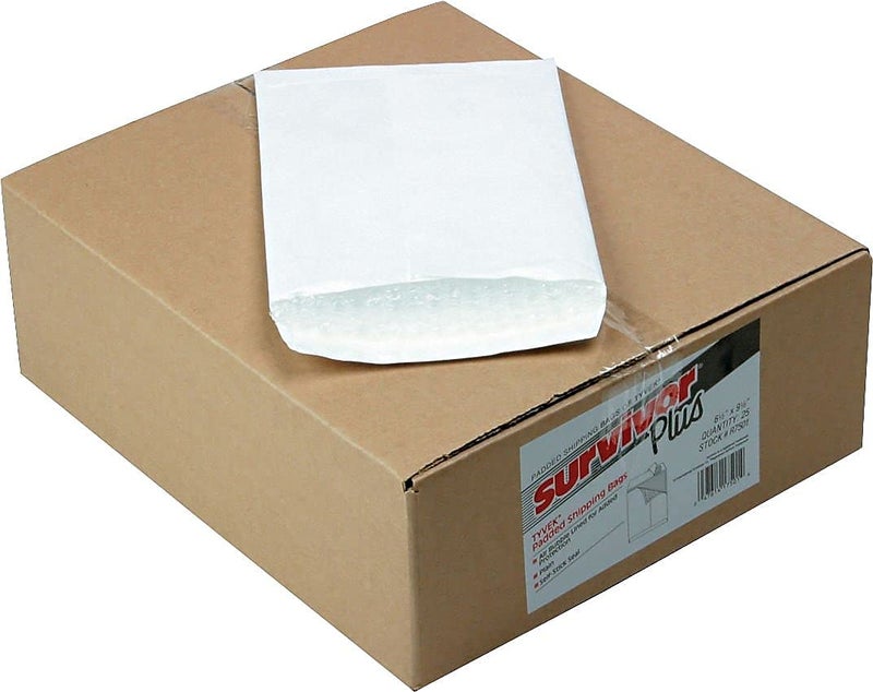 Quality Park Survivor R7501 DuPont Tyvek Air Bubble Mailer, Self Seal, 6 1/2 x 9 1/2, White (Box of 25) - Image 2