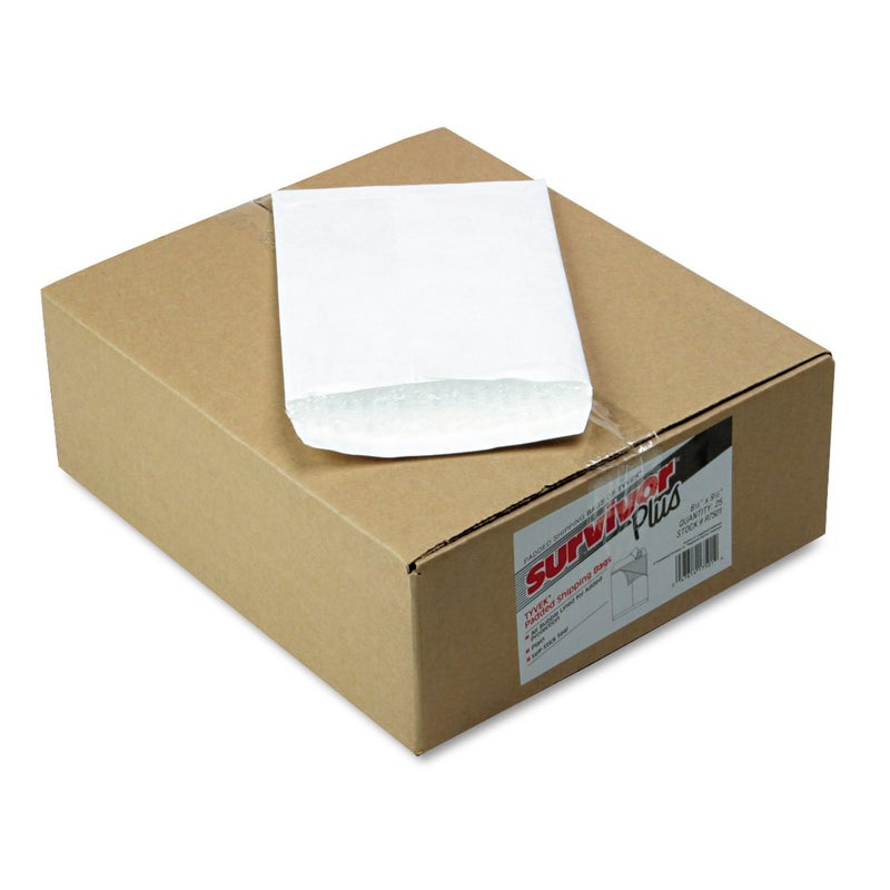 Quality Park Survivor R7501 DuPont Tyvek Air Bubble Mailer, Self Seal, 6 1/2 x 9 1/2, White (Box of 25) - Image 1