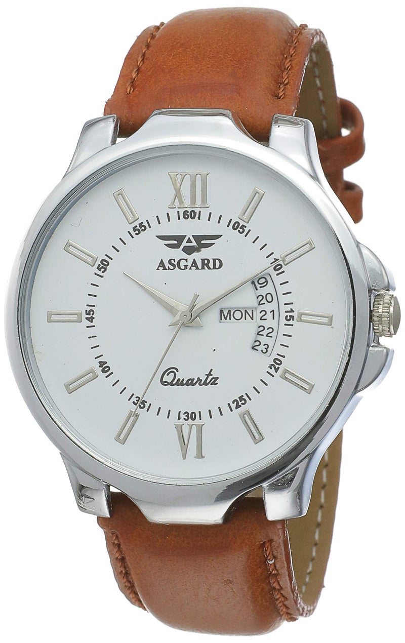 ASGARD Day & Date Feature Watch for Men, Boys-158-DD1 (Brown) - Image 4