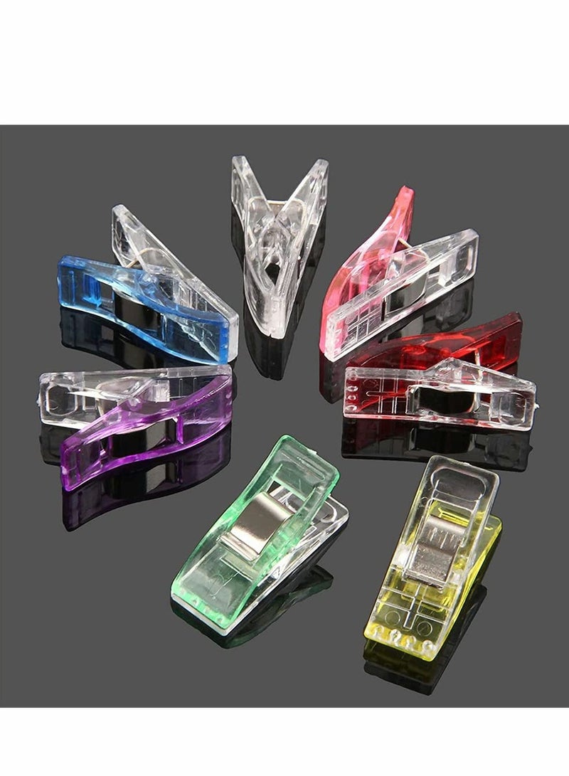 SYOSI 100  Pieces Multipurpose Sewing Clips Premium Quilting Clips Assorted Random Colors Sewing Fabric Clips for Sewing Supplies Quilting Accessories Crafting Tools - Image 3