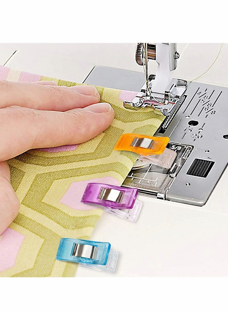 SYOSI 100  Pieces Multipurpose Sewing Clips Premium Quilting Clips Assorted Random Colors Sewing Fabric Clips for Sewing Supplies Quilting Accessories Crafting Tools - Image 2