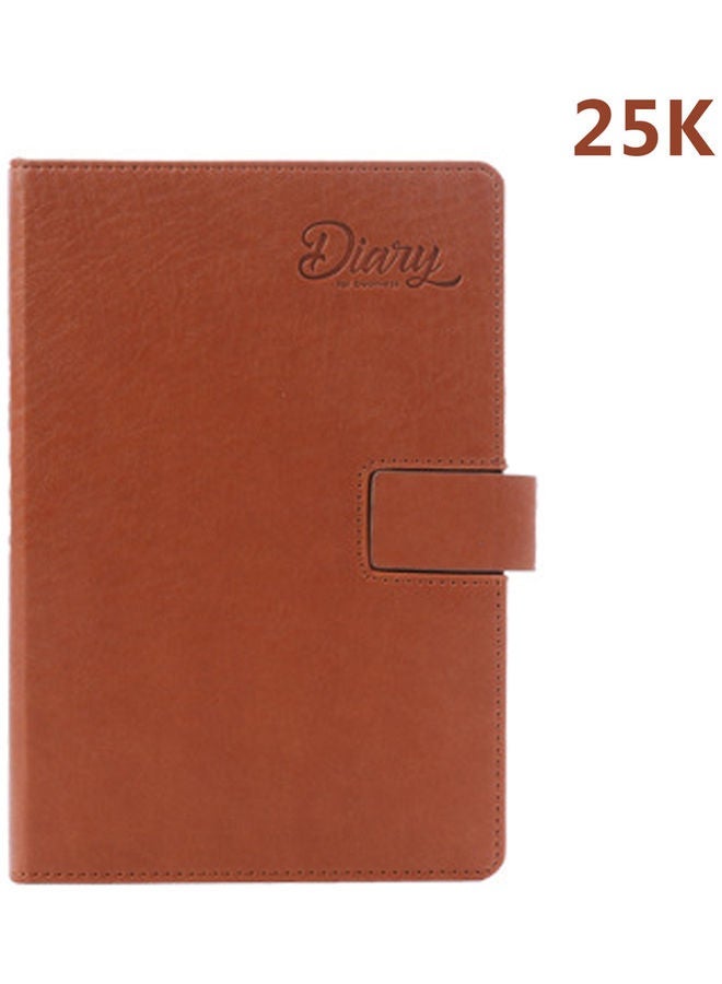 NIBEMINENT 25K Self-Filling Plan Daily/Monthly Notebook- 128 Sheets Brown - Image 1