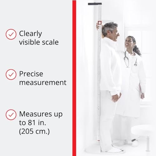 seca 213 Portable Stadiometer – Mobile Height Measuring Rod for Adults, Kids & Infants – Medical-Grade, Easy Assembly, 20–205 cm Range – Ideal for Clinics, Field Use, Pediatric Care - Image 4