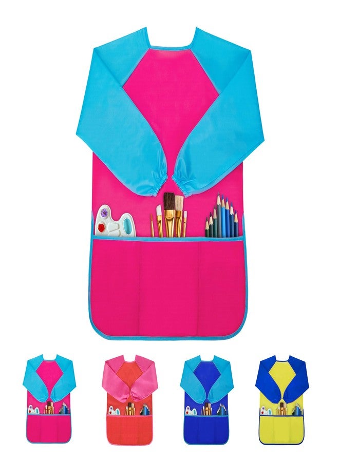 Milifox Kids Art Smock, Toddler Painting Smock,Waterproof Long Sleeve Kids Art Apron with 3 Pockets for Children - Image 1