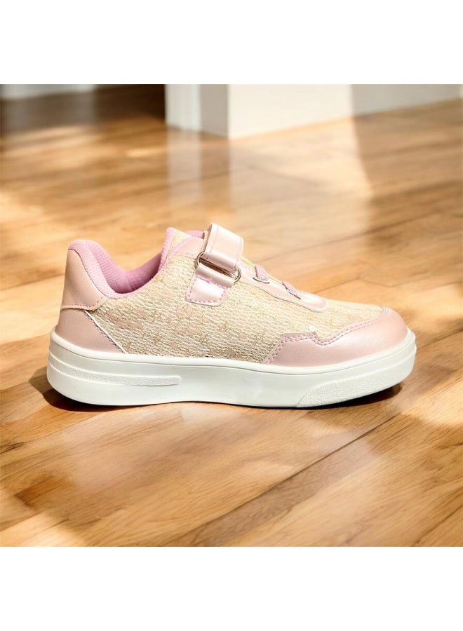Kids Lightweight Rose Sneakers with Velcro Strap, Breathable Comfort - Image 2