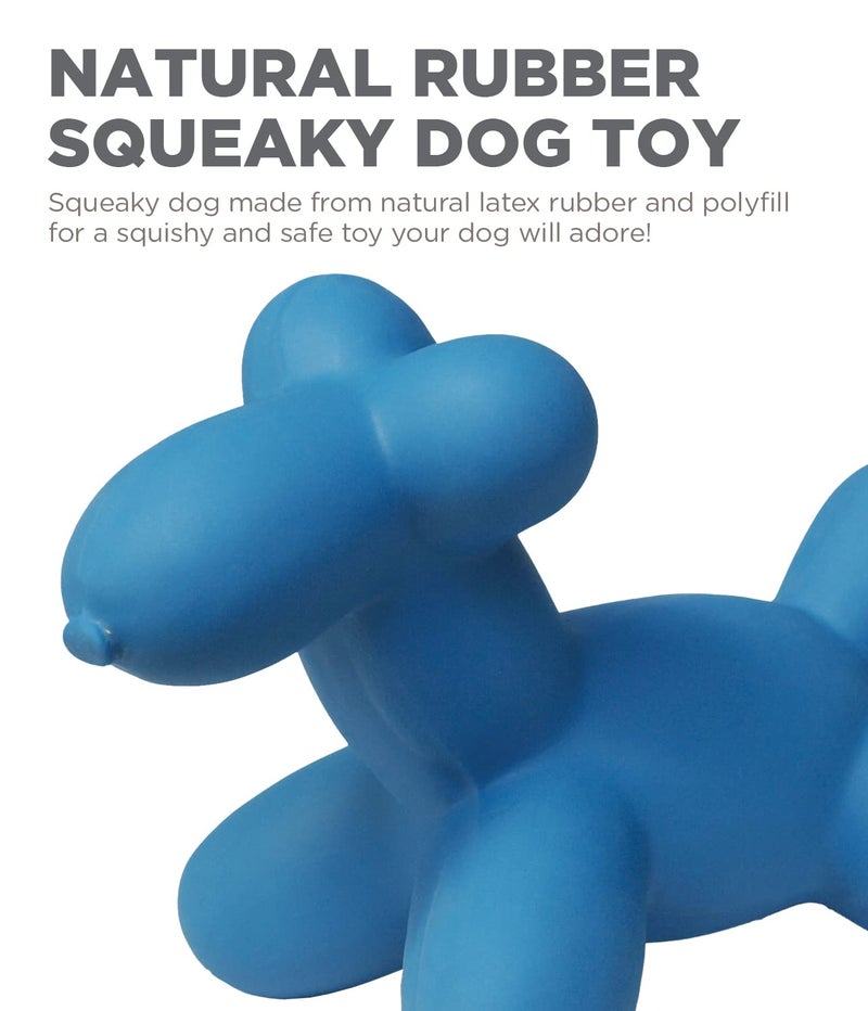 Outward Hound by Charming Pet Latex Rubber Balloon Squeaky Dog Toy, Blue, XS - Image 3