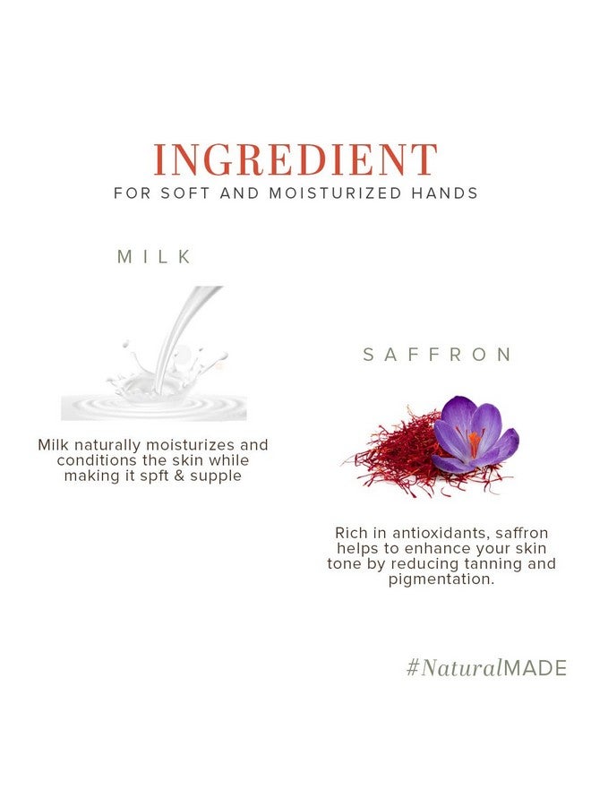 Khadi Natural Milk & Saffron Herbal Hand Cream With Shea Butter| Softens Rough Cuticles With Moisturizers|Prevent Dry Nails|Suitable For All Skin Types| 50G - Image 2