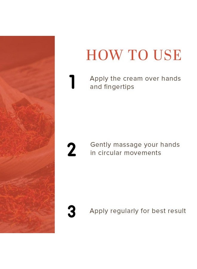 Khadi Natural Milk & Saffron Herbal Hand Cream With Shea Butter| Softens Rough Cuticles With Moisturizers|Prevent Dry Nails|Suitable For All Skin Types| 50G - Image 3