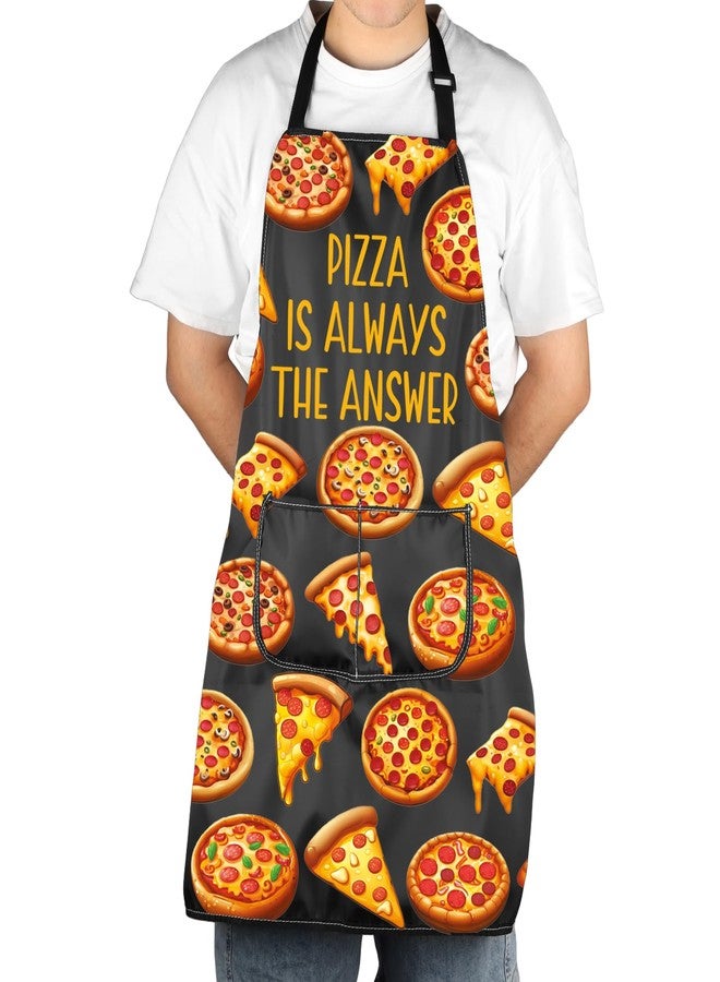 JXGZSO Pizza Cooking Apron Pizza Is Always The Answer Pizzeria Apron With Pocket Italian Pizza Lover Gift Pizza Chef Apron - Image 1