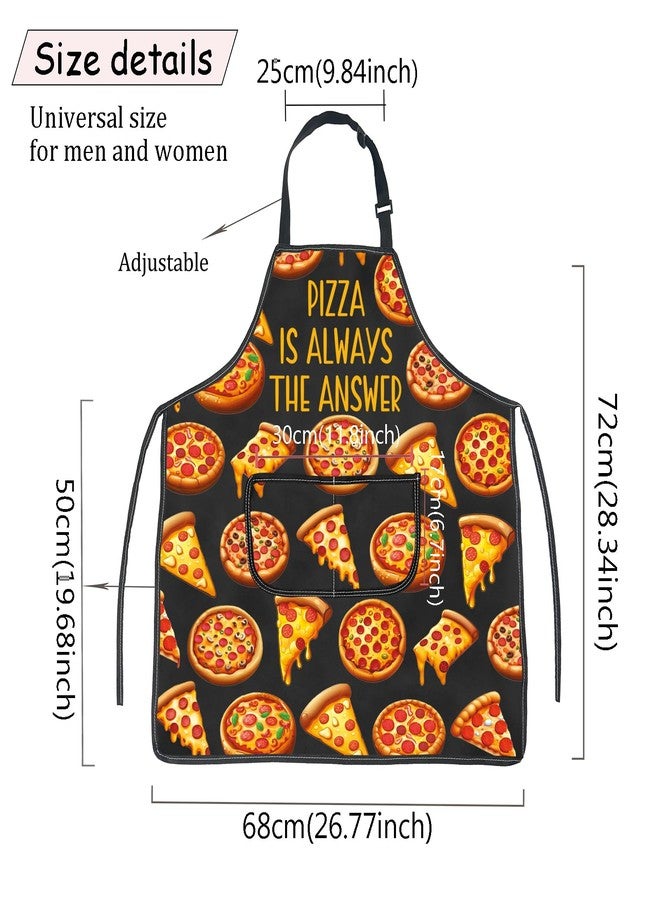 JXGZSO Pizza Cooking Apron Pizza Is Always The Answer Pizzeria Apron With Pocket Italian Pizza Lover Gift Pizza Chef Apron - Image 2