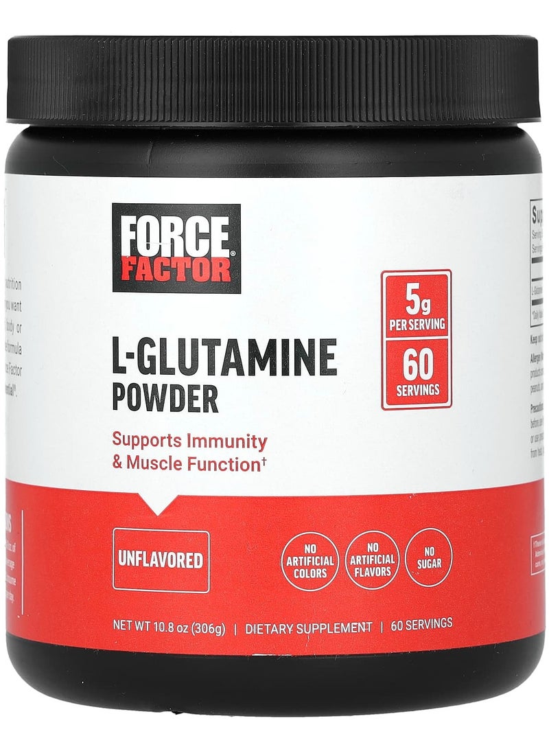 Force Factor L-Glutamine Powder Unflavored 10.8 oz (306 g)