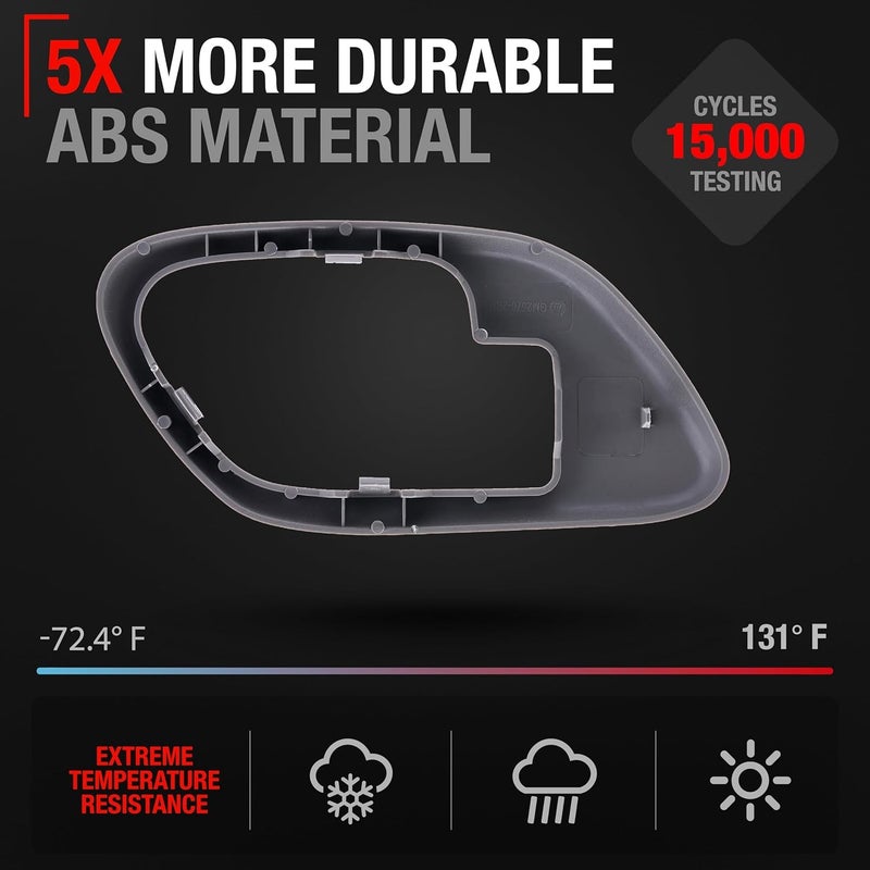 T1A Interior Door Handle Bezel for 1995-2000 Chevrolet GMC C1500, K1500, C2500, K2500, C3500, C5500 - Gray - OEM Replacement - Image 3